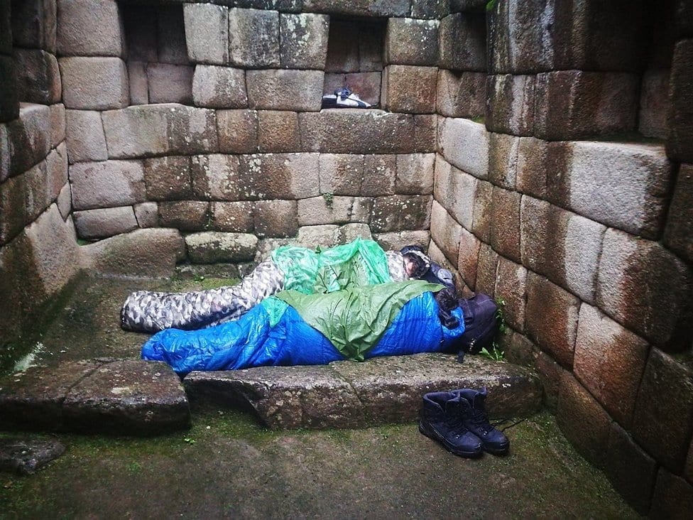 Machu Picchu sleeping