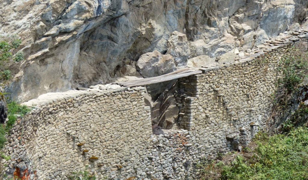 Inca log bridge, Machu Picchu